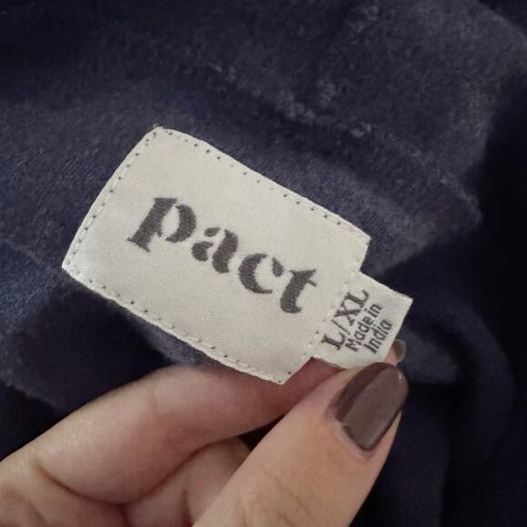 PACT Airplane Wrap Cardigan Heather Blue Large XL - Picture 7 of 8